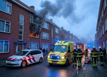 Felle brand in appartementencomplex Tilburg: drie bewoners naar het ziekenhuis