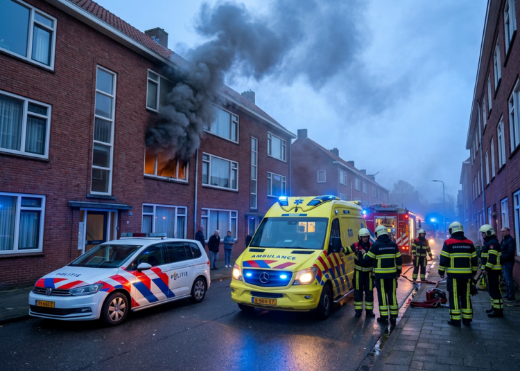 Felle brand in appartementencomplex Tilburg: drie bewoners naar het ziekenhuis