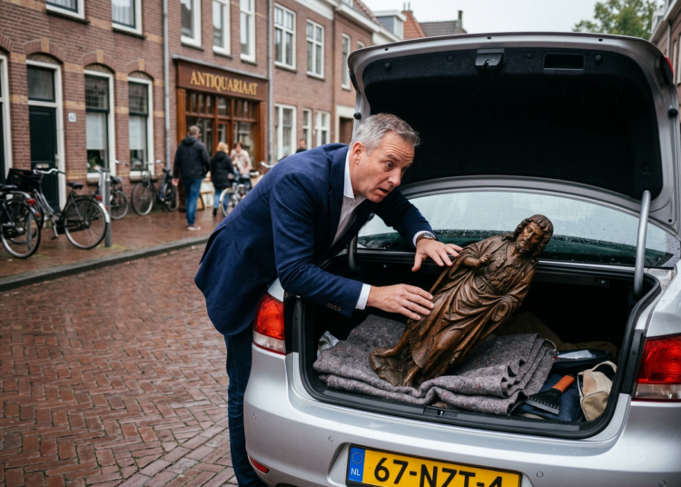 Eindhovense kunstexpert stuit op zeldzaam middeleeuws beeld in kofferbak